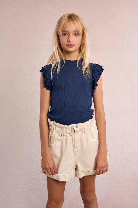 Top fantaisie Navy blue+Noir 5 - vertbaudet enfant 