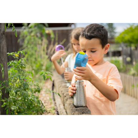 Gourde enfant inox étanche Bleu+Vert+Violet 4 - vertbaudet enfant 