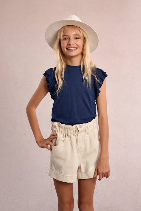 Top fantaisie Navy blue+Noir 4 - vertbaudet enfant 