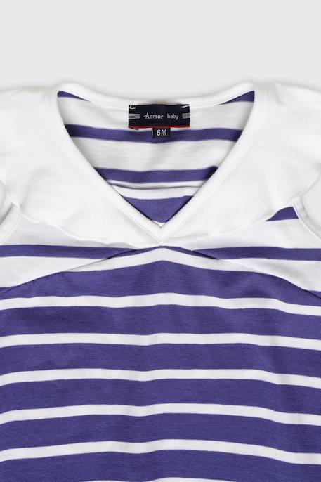 Robe rayée en coton léger bébé Skipper/blanc 2 - vertbaudet enfant 