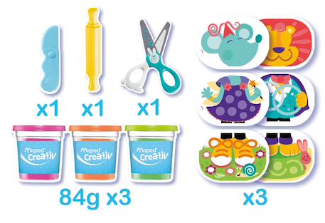 Kit de pâte à modeler et accessoires MULTICOLORE 3 - vertbaudet enfant 