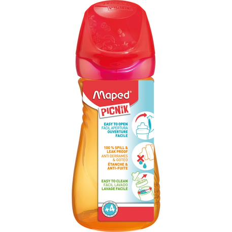 Gourde pour enfants école ou pique-nique Bleu+Orange+Rose+Vert 7 - vertbaudet enfant 