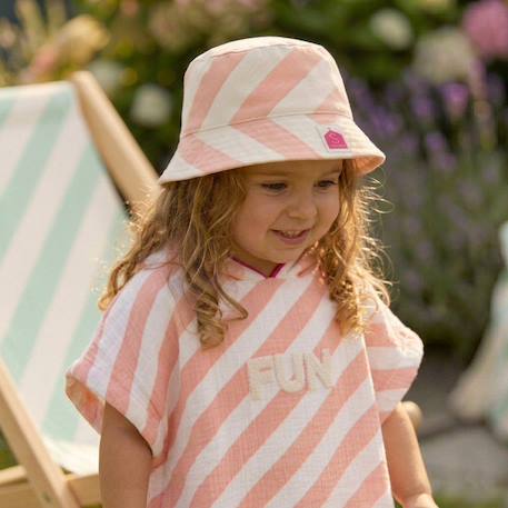 Fille-Poncho de bain bébé en coton - pop