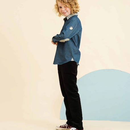 Pantalon  velours  coupe chino  sainclair Noir 5 - vertbaudet enfant 