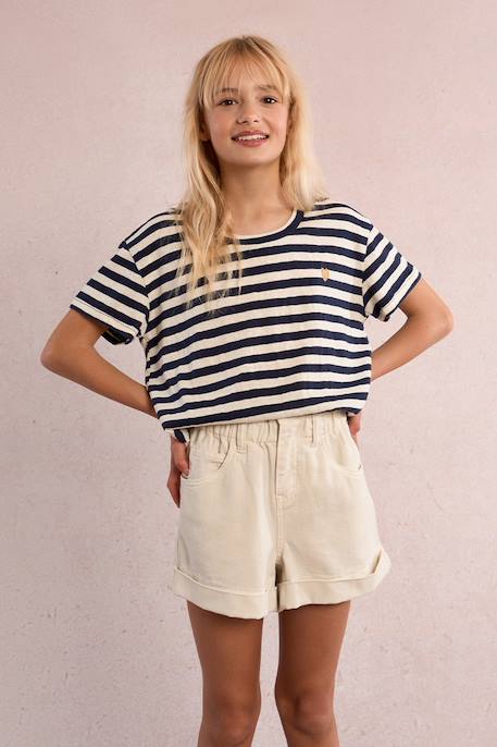 T-shirt rayé Navy blue+Noir 2 - vertbaudet enfant 