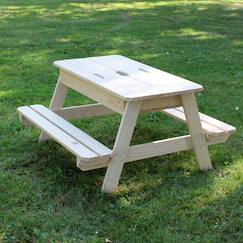 Jouet-Table bois enfant avec bac à sable intégré