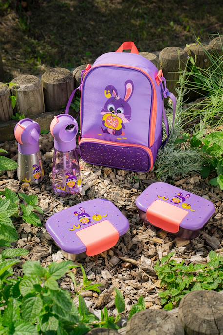 Boîte repas pour enfant Jungle fever+Lapin - violet rose+Raton laveur - bleu vert+Toucan - turquoise orange 8 - vertbaudet enfant 