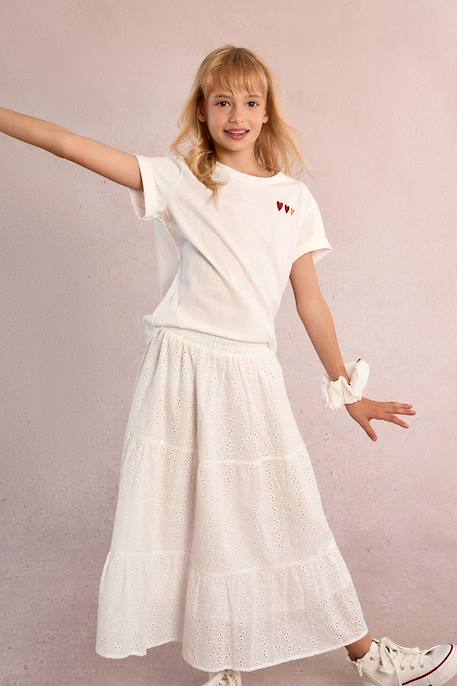 T-shirt imprimé multi-cœurs Offwhite 4 - vertbaudet enfant 