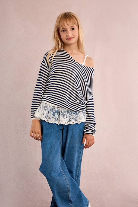 Fille-Pantalon-Jean large Enfant
