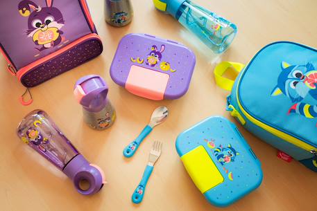 Gourde enfant inox étanche Bleu+Vert+Violet 15 - vertbaudet enfant 