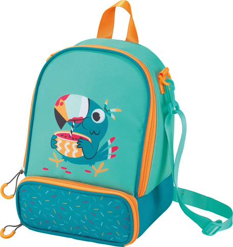 Sac à déjeuner isotherme pour enfant Jungle fever+Lapin - violet rose+Raton laveur - bleu vert+Toucan - turquoise orange 16 - vertbaudet enfant 