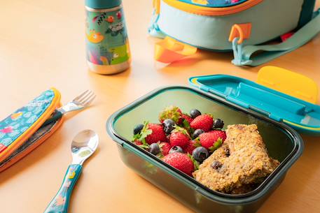 Boîte repas pour enfant Jungle fever+Lapin - violet rose+Raton laveur - bleu vert+Toucan - turquoise orange 3 - vertbaudet enfant 