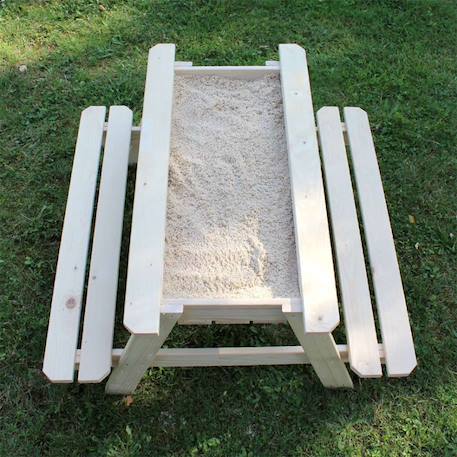 Table bois enfant avec bac à sable intégré Beige 2 - vertbaudet enfant 