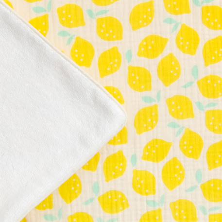 Serviette de bain / plage double gaze de coton imprimé Jaune+Rose+Vert 4 - vertbaudet enfant 