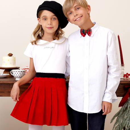 Chemise   à manches longues  voltaire Rouge tartan 2 - vertbaudet enfant 