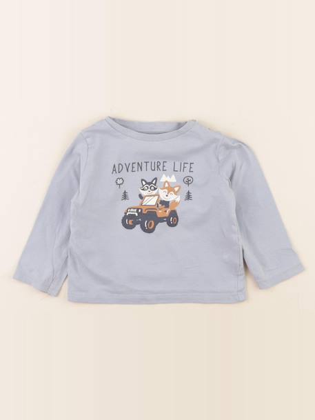 Tee-shirt - 18 mois Bleu 1 - vertbaudet enfant 