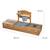 Bac à sable et cuisine 2 en 1 pour balcon - certifié fsc® - bois massif lasuré gris Gris clair+Marron 11 - vertbaudet enfant 