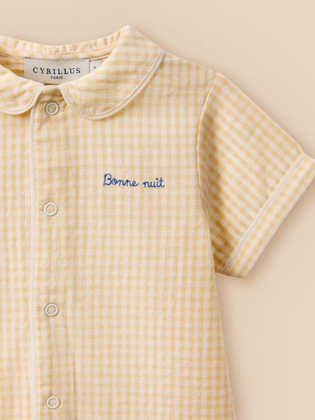 Pyjama bébé short en vichy Vichy jaune 2 - vertbaudet enfant 