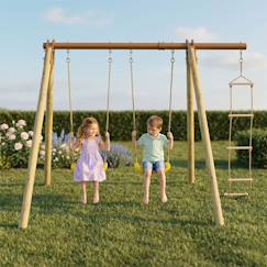 Jouet-Jeux de plein air-Portique poutre métal 1,90 m techwood premium piki pour enfants