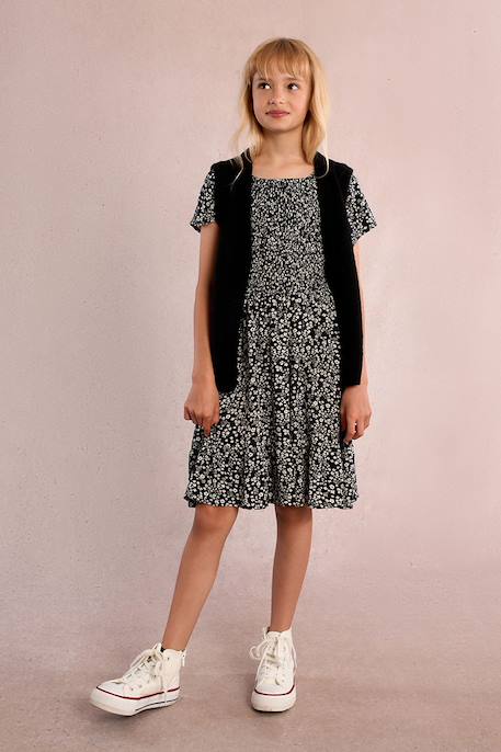 Gilet ouvert Noir+Offwhite 4 - vertbaudet enfant 