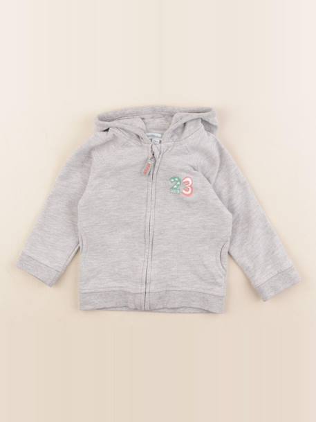 Sweat - 12 mois Gris 1 - vertbaudet enfant 