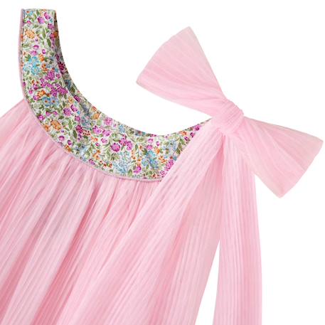 Robe demoiselle d'honneur  col liberty   alizée Jaune fleuri rose bleu+Rose fleuri multicolore 10 - vertbaudet enfant 