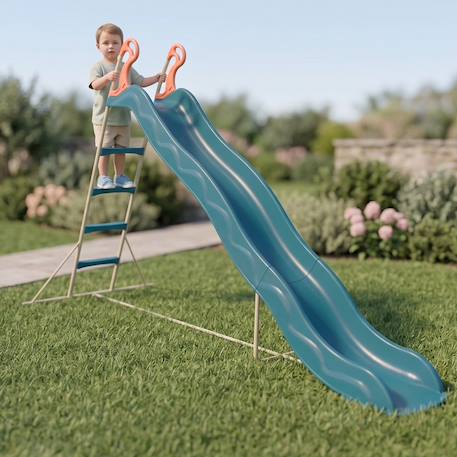 Toboggan actou 3 m. 3-12 ans. Pour enfants Bleu/corail 1 - vertbaudet enfant 