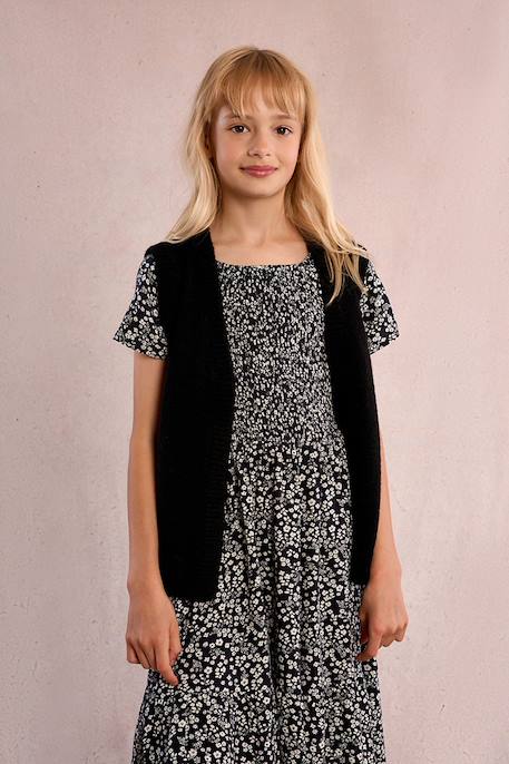 Gilet ouvert Noir+Offwhite 3 - vertbaudet enfant 