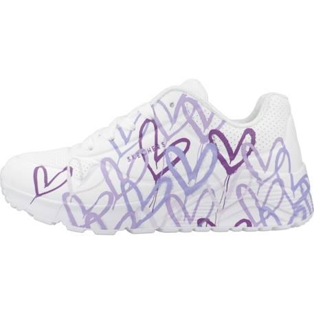 Baskets enfant fille légère souple Blanc+Blanc multicolore 2 - vertbaudet enfant 