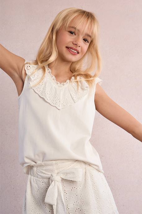Top col dentelle Offwhite 5 - vertbaudet enfant 