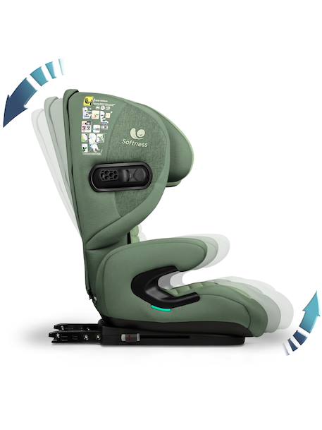 Réhausseur inclinable isofix r129 i-size 100-150 cm softness® eliseo Cappuccino+Carbon+Garden+Ocean+Passion 14 - vertbaudet enfant 