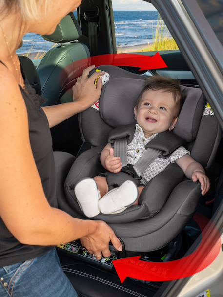 Siège auto dos route pivotant r129 i-size 40-105 cm softness® gaïa+ Cappuccino+Carbon+Garden+Ocean+Passion 5 - vertbaudet enfant 