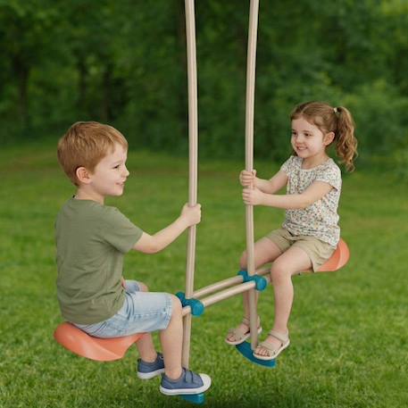 Portique balançoire 2,30 m topwood nani 2 - 6 enfants Bois 4 - vertbaudet enfant 