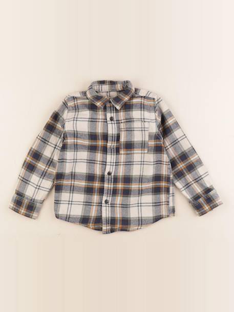 Chemise - 4 ans Beige, bleu 1 - vertbaudet enfant 