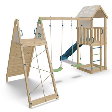 Aire de jeux avec toboggan olympia xplorer 2 pour 9 enfants Bois 3 - vertbaudet enfant 