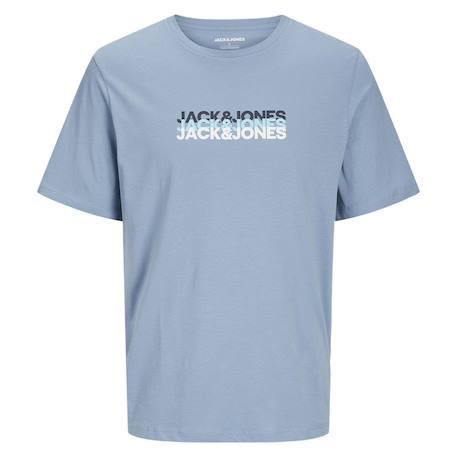 T-shirt garçon cyber Blanc+Bleu+Marine 3 - vertbaudet enfant 