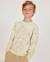 Pull garçon en maille avec motif de palmiers Beige 1 - vertbaudet enfant 