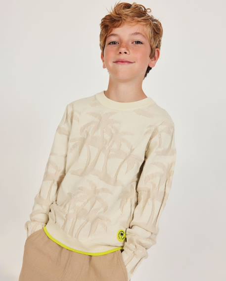 Garçon-Pull, gilet, sweat-Pull garçon en maille avec motif de palmiers