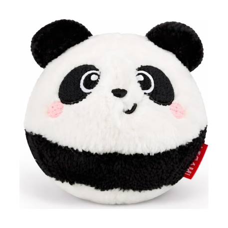 Boule rebondissante en peluche douce panda Noir et blanc 1 - vertbaudet enfant 