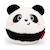 Boule rebondissante en peluche douce panda Noir et blanc 1 - vertbaudet enfant 
