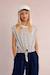 T-shirt rayé, à nouer White/navy blue 1 - vertbaudet enfant 