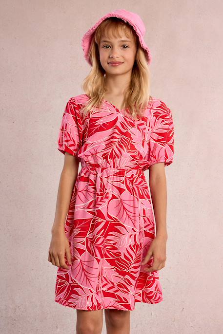 Fille-Robe-Robe imprimée, taille élastiquée