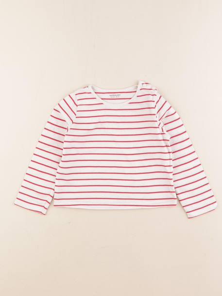 Tee-shirt - 24 mois Blanc, rouge 1 - vertbaudet enfant 
