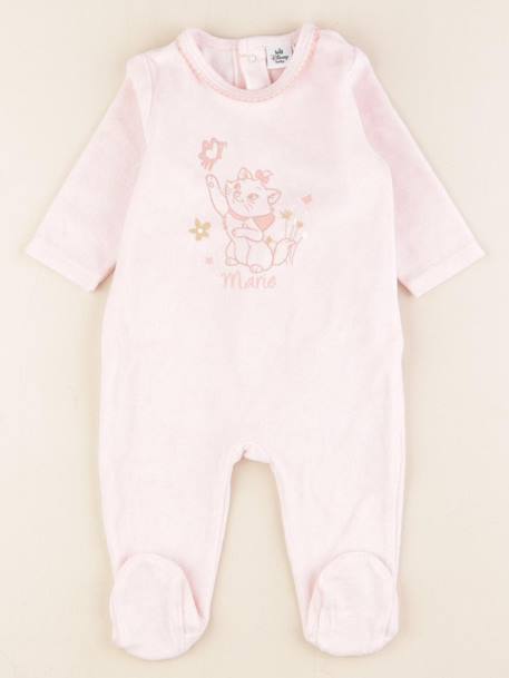Pyjama velours - 6 mois Rose 1 - vertbaudet enfant 