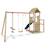 Aire de jeux avec toboggan xchange clever avec poutre métal 3 agrès pour enfants Bois 6 - vertbaudet enfant 