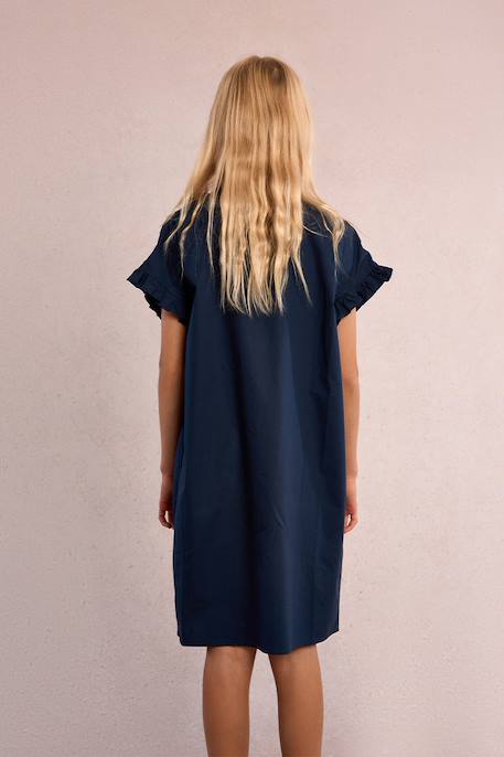 Robe chemise à smocks Navy blue+Rouge 4 - vertbaudet enfant 