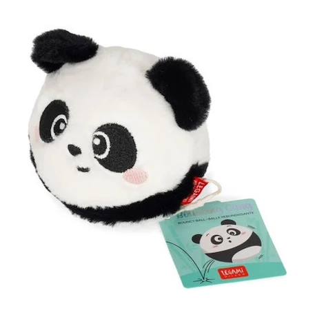 Boule rebondissante en peluche douce panda Noir et blanc 2 - vertbaudet enfant 