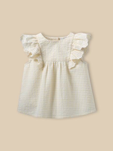 Blouse vichy bébé Vichy jaune 1 - vertbaudet enfant 