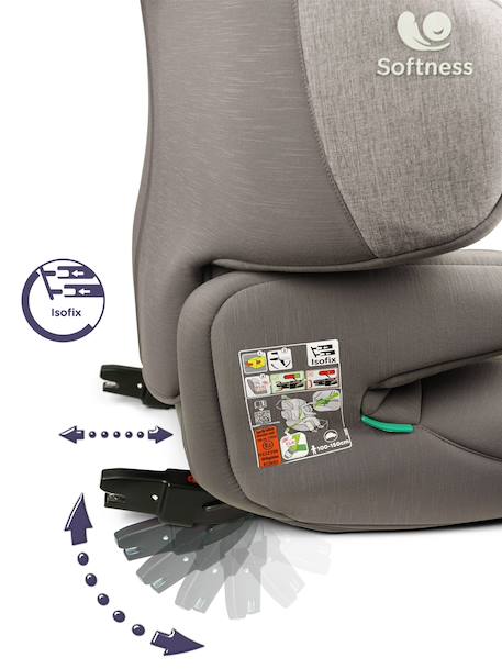 Réhausseur isofix r129 100-150 cm softness® renofix2 Cappuccino+Carbon+Garden+Ocean+Passion+Quartz 3 - vertbaudet enfant 