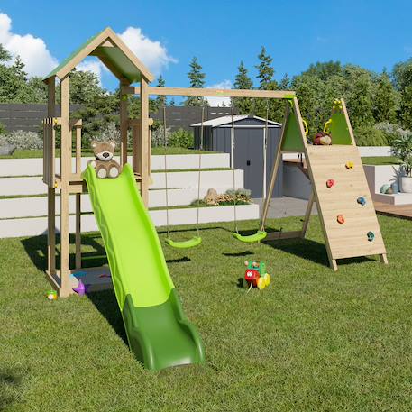 Aire de jeux 2,20 m olympia xperience - 9 enfants Bois 6 - vertbaudet enfant 